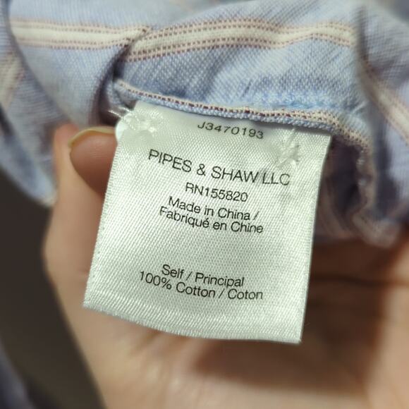 Veronica Beard Dunbar Striped Button Down Shirt Light Blue Dressy Womens Size XS - Picture 8 of 8